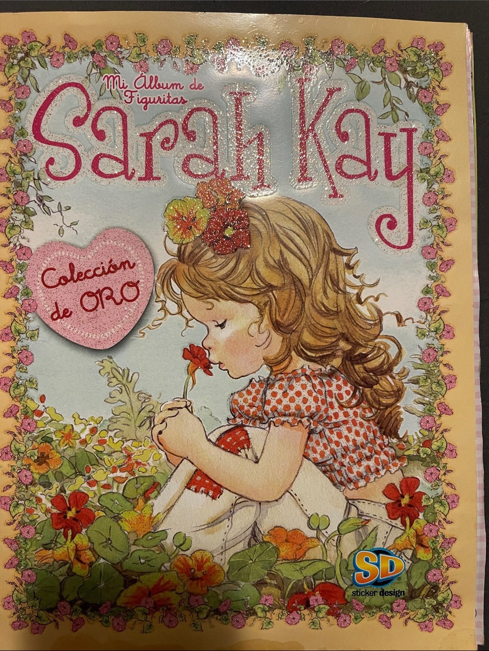 Sarah Kay Floral Sticker Album Cover – Pink & Cream